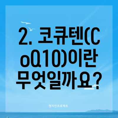 2. 코큐텐(CoQ10)이란 무엇일까요?