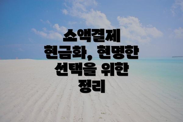 소액결제 현금화, 현명한 선택을 위한 정리