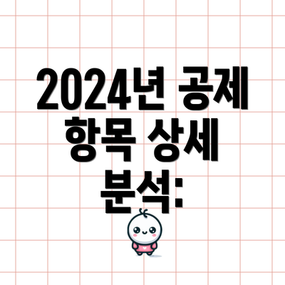2024년 공제 항목 상세 분석: