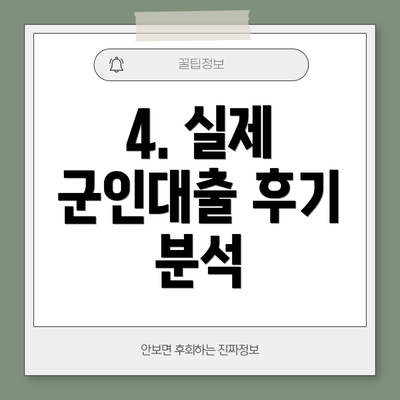 4. 실제 군인대출 후기 분석