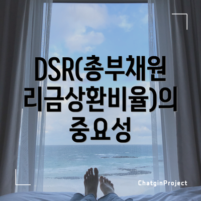 DSR(총부채원리금상환비율)의 중요성