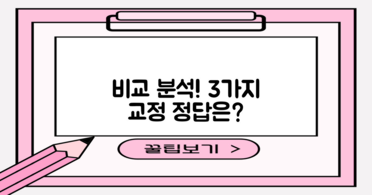 3가지 교정 방법 비교