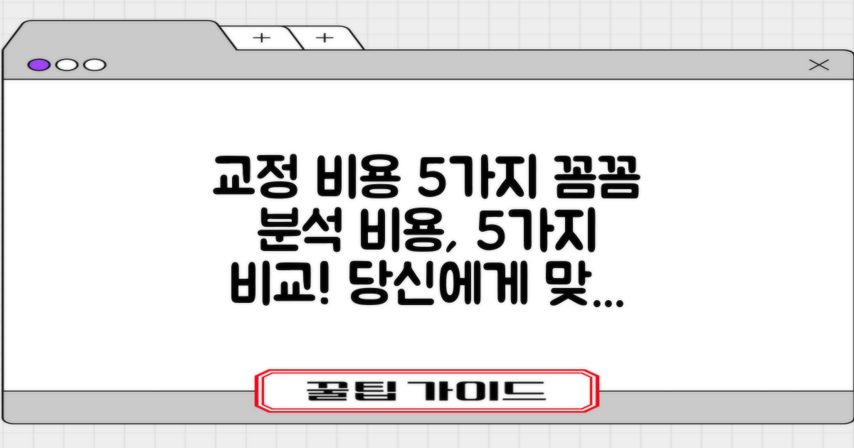 5가지 교정 비용 분석